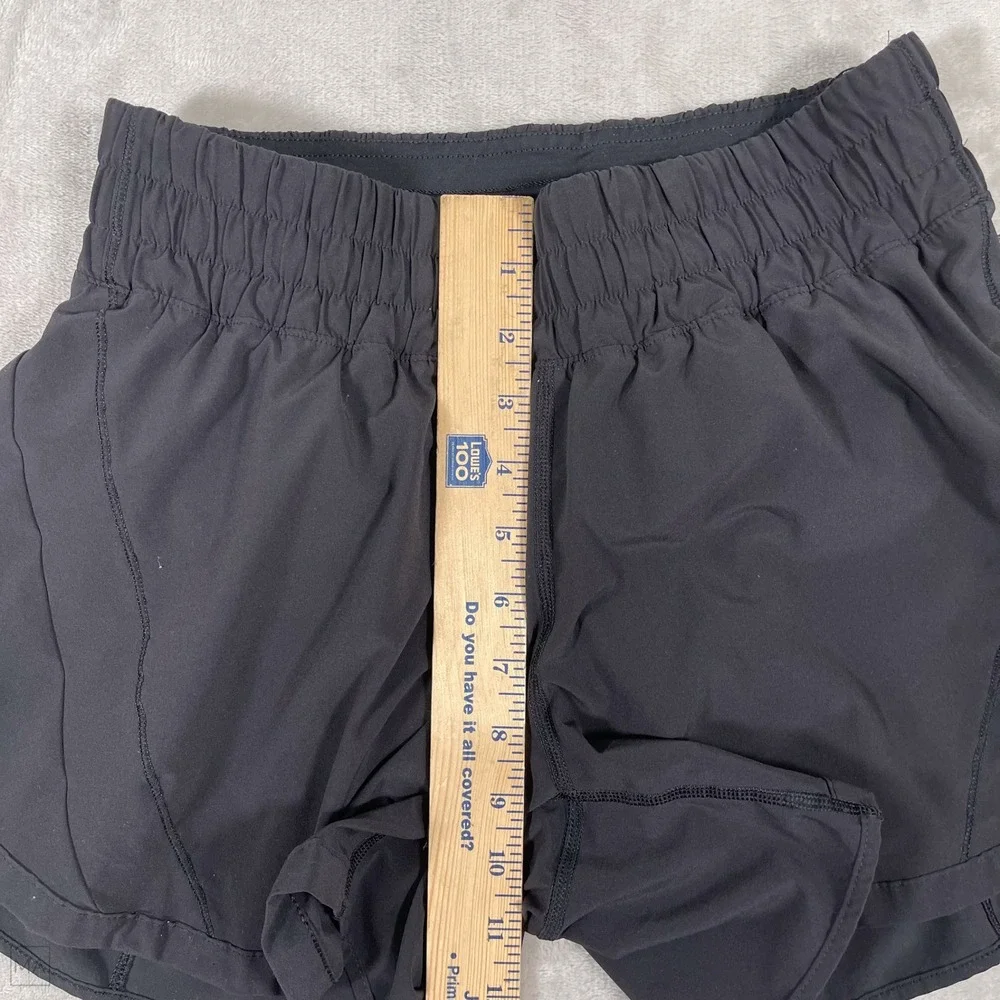 Lululemon Womens Track That Shorts Lined Active Athleisure Running Casual 8 Blk